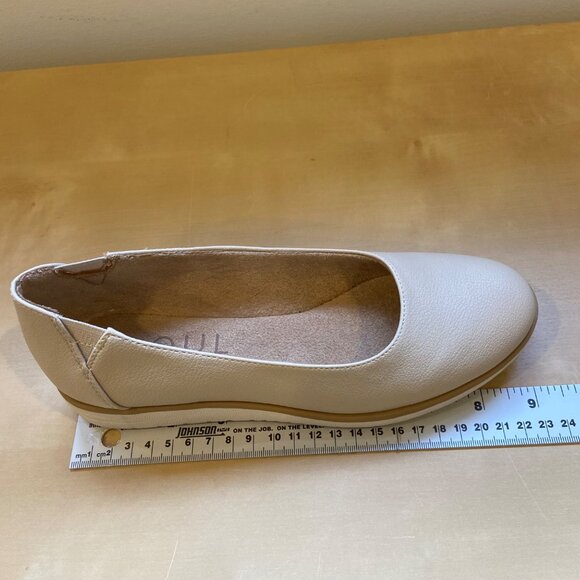Womens Soul Naturalizer Slip-On Flats ecru Beige Comfort Shoes Size 5 vegan leat - Picture 12 of 16
